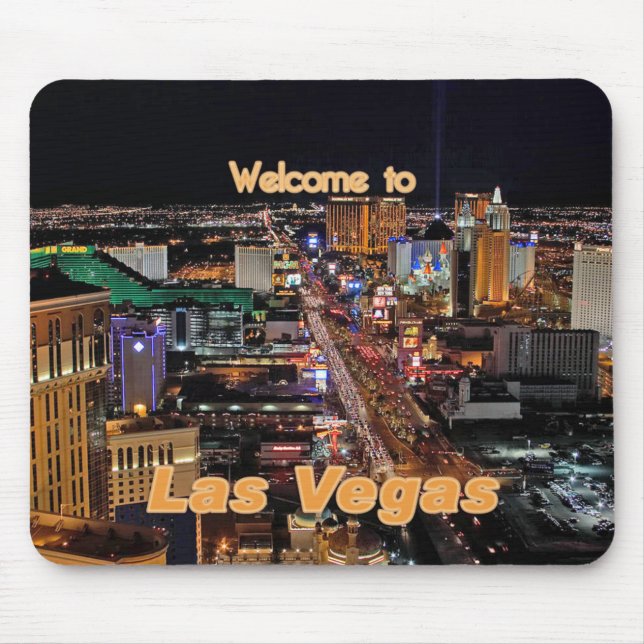 Las Vegas Strip at Night Mouse Pad (Front)