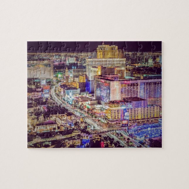 Las Vegas strip stylized Jigsaw Puzzle (Horizontal)