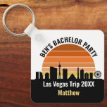 Las Vegas Strip Sunset Custom Vacation Keychain<br><div class="desc">Cool custom Las Vegas skyline at sunset keychain for your family vacation or bachelor party trip to the city of lights. Gamble from sunrise to sundown in this city and remember it with this keepsake souvenir.</div>