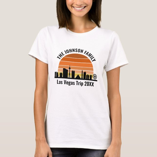 Las Vegas Strip Sunset Custom Vacation Women's T-Shirt (Front)