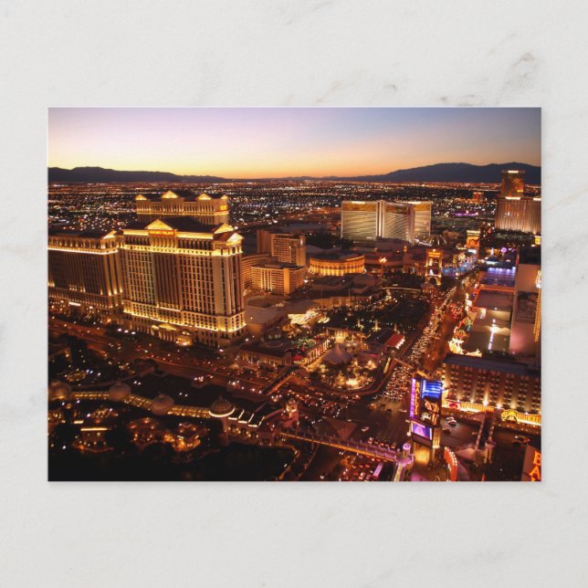 Las Vegas Strip Sunset Postcard (Front)