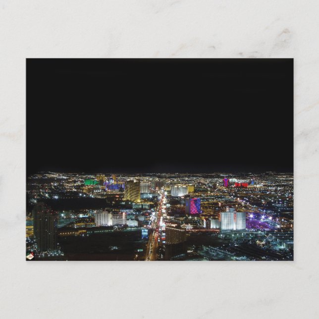 Las Vegas Strip Wide Angle View Postcards (Front)