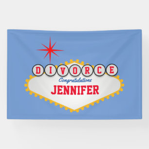 Las Vegas style Divorce Party Banner