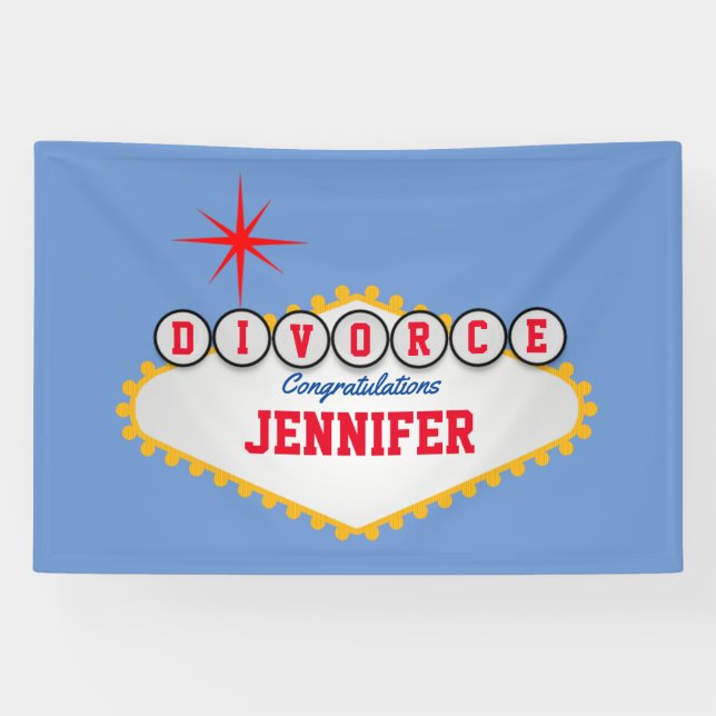 Las Vegas style Divorce Party Banner (Horizontal)