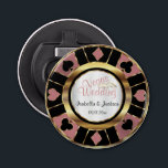 Las Vegas Styled Wedding Dusty Rose Gold Bottle Opener<br><div class="desc">Bottle Opener. Personalize Las Vegas Style Wedding - Dusty Rose Gold ready for you to personalize. 📌If you need further customization, please click the "Click to Customize further" or "Customize or Edit Design"button and use our design tool to resize, rotate, change text colour, add text and so much more.⭐This Product...</div>