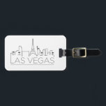 Las Vegas Stylized Skyline Luggage Tag<br><div class="desc">A unique luggage tag representing the beautiful city of Las Vegas.  This tag features a stylized illustration of the city's unique skyline with its name underneath.</div>