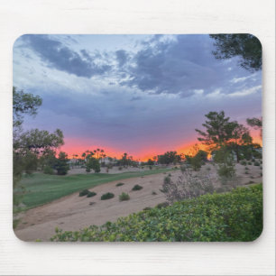 Las Vegas Sunrise Over Desert Golf Course Mouse Pad