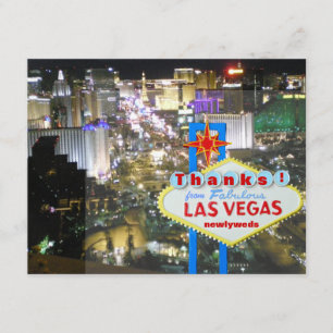 Las Vegas Thank You Newlyweds Card
