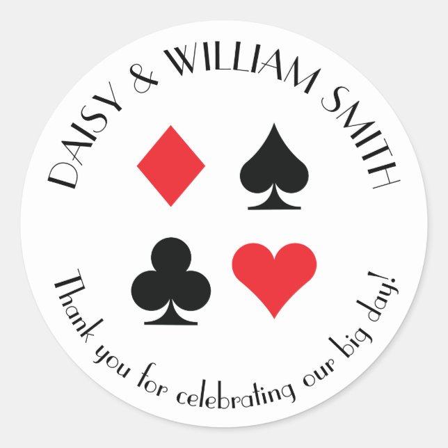 Las Vegas Theme Custom Text Sticker in Red Black (Front)