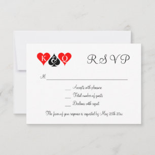 Las Vegas thème mariage cartes mariage RSVP