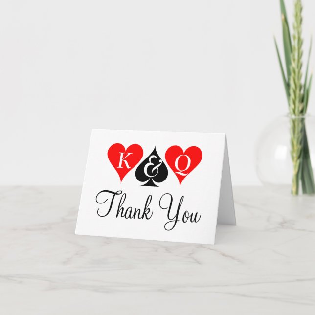 Las Vegas theme wedding thank you cards for guests (Front)