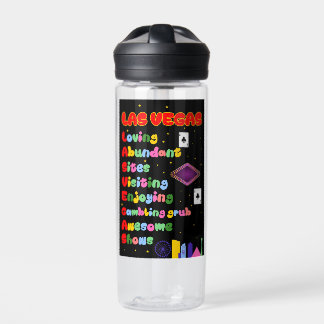 Las Vegas Tourist Acronym Water Bottle