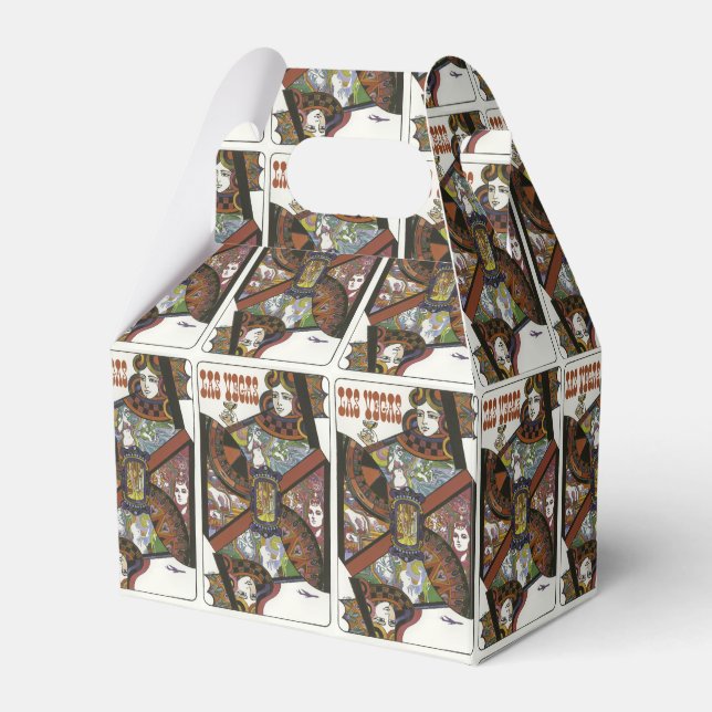 Las Vegas USA Vintage Travel favour box (Front Side)