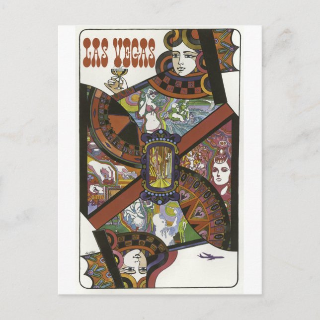 Las Vegas USA vintage travel postcard (Front)