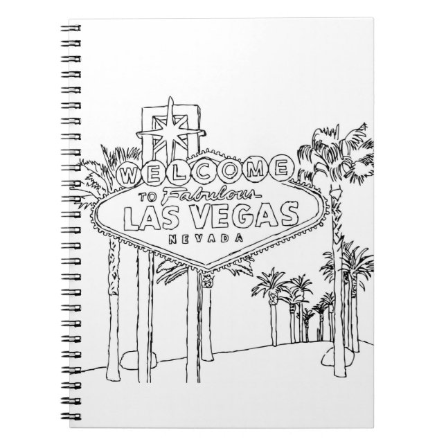 Las Vegas Vacation Drawing Vacation Art Travelling Notebook (Front)