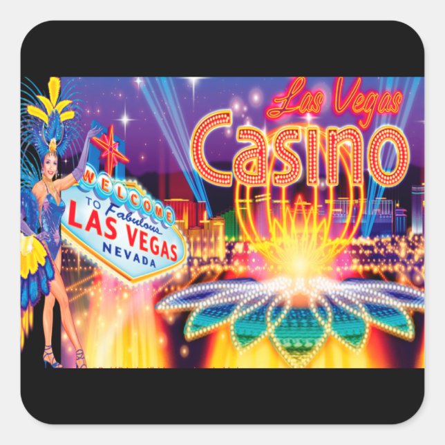 Las Vegas Vacation Square Sticker (Front)