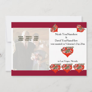 Las Vegas Valentine Wedding Announcement