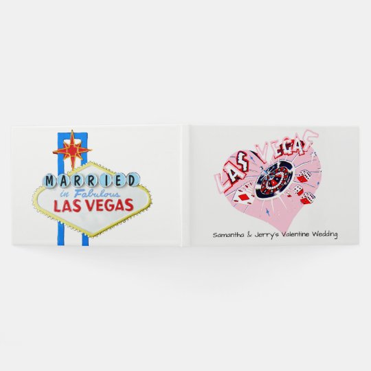 Las Vegas Valentine Wedding Guest Book