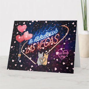 Las Vegas Valentine's Day large Card.  Card