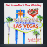 Las Vegas Valentine's Day Wedding Album Binder<br><div class="desc">Getting married in Las Vegas on Valentine's Day is a special occasion for couples from all over the world. Travel here for romance and fun and remember it with this personalized photo albumThe design combines the famous welcome sign on The Strip with a romantic red heart featuring casino theme art....</div>