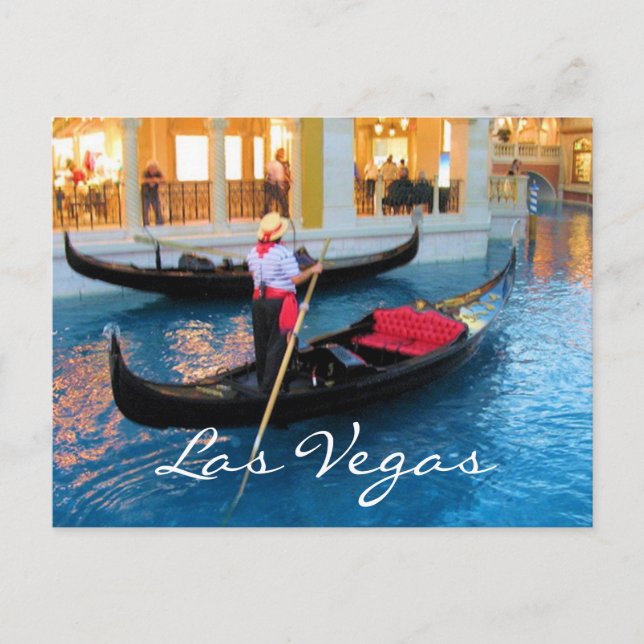 Las Vegas Venice Gondoliers carte postale (Devant)