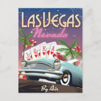 Las Vegas vintage style vacation poster