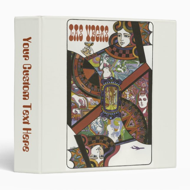 Las Vegas Vintage Travel Poster custom binders (Front/Spine)