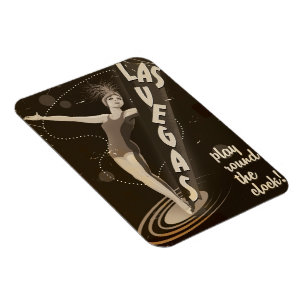 Las Vegas vintage travel poster Magnet