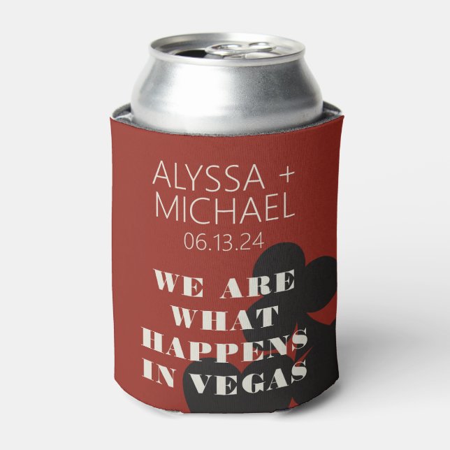 Las Vegas We Are What Happens Wedding Favour Can Cooler (Can Front)