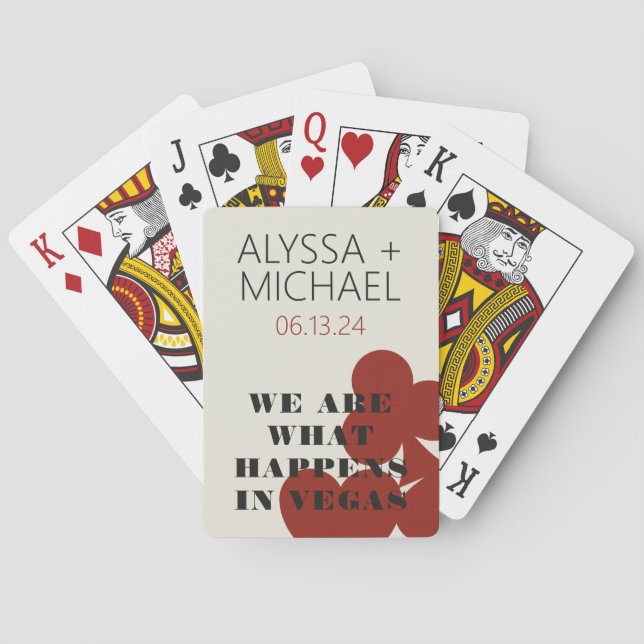 Las Vegas We Are What Happens Wedding Favour Playing Cards (Back)