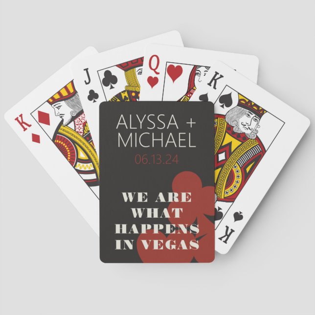 Las Vegas We Are What Happens Wedding Favour Playing Cards (Back)