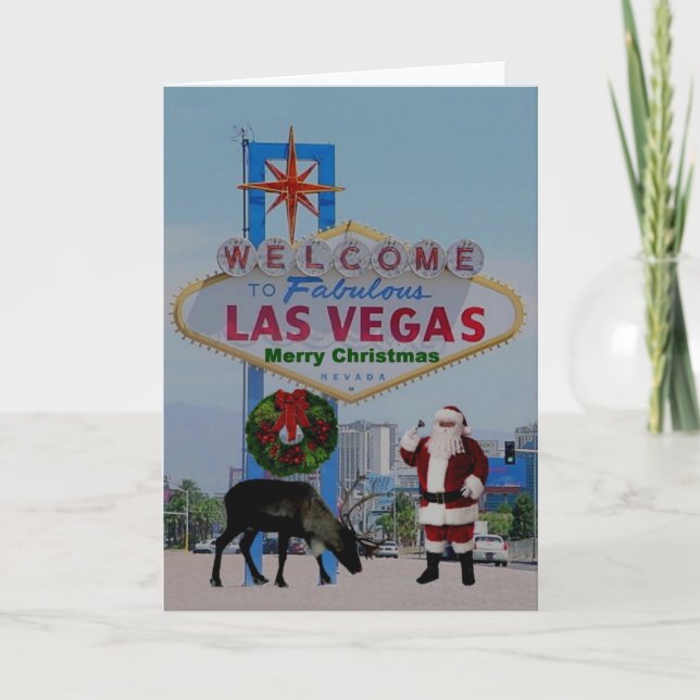 Las Vegas "WE PUT YOUR FACE ON SANTA" Card (Front)