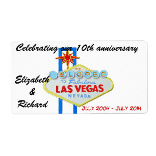 Las Vegas Wedding Anniversary Wine Labels