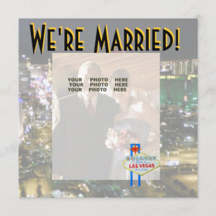 Las Vegas Wedding Announcement Photo Card