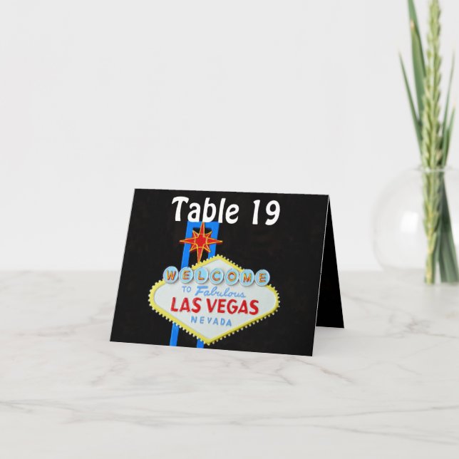 Las Vegas Wedding Assigned Seating Card (Front)
