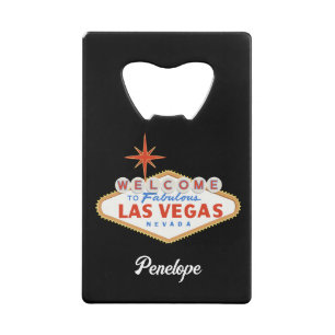 Las Vegas Wedding Bachelorette Party Credit Card Bottle Opener