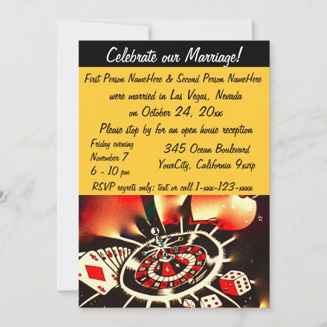 Las Vegas Wedding Celebration Party Invitation (Front)