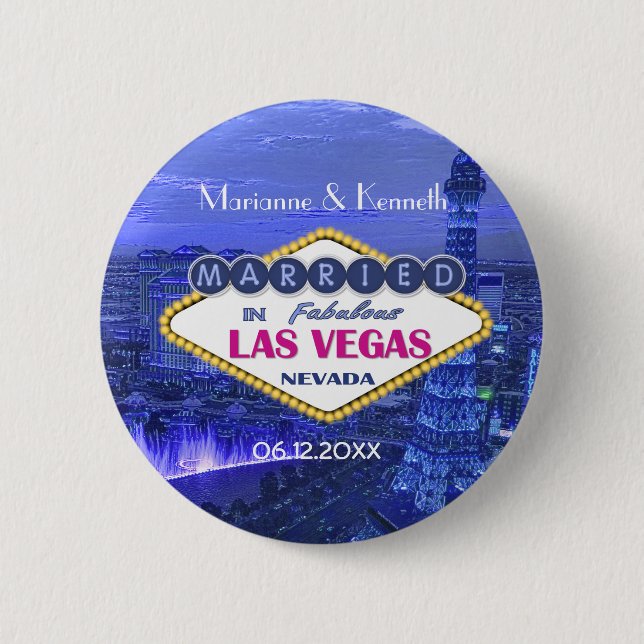 Las Vegas Wedding - Customize 2 Inch Round Button (Front)