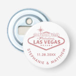 Las Vegas Wedding Date Favour Magnetic Pink Bottle Opener<br><div class="desc">A fun and useful favour or bridal party gift for a Las Vegas destination wedding is this rose gold blush pink and white magnetic bottle opener with a custom "wedding in fabulous Las Vegas sign" and personalized couple's names and wedding date. They are affordable and fun keepsakes as well! The...</div>