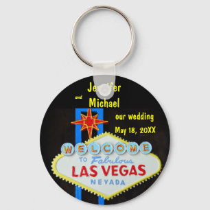 Las Vegas Wedding Date Keychain