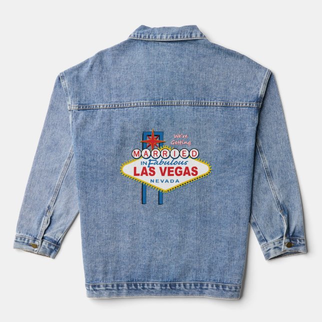 Las Vegas Wedding Denim Jacket (Back)