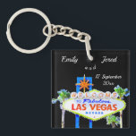 Las Vegas Wedding Favour   Keychain<br><div class="desc">Personalized Las Vegas wedding favour . This keychain featuring the famous welcome to fabulous Las Vegas sign. Change text as well as font colour and style by clicking on personalize and then on the next screen select "click to customize further."</div>