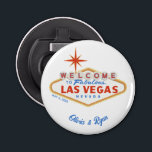 Las Vegas Wedding Favour Magnetic Bottle Opener<br><div class="desc">Las Vegas Wedding Favour Magnetic Bottle Opener. Personalized with the couple's name and wedding date. Enter the Zazzle Design tool for more customization.</div>