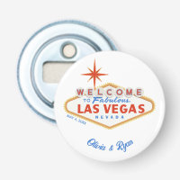 Las Vegas Wedding Favour Magnetic Bottle Opener