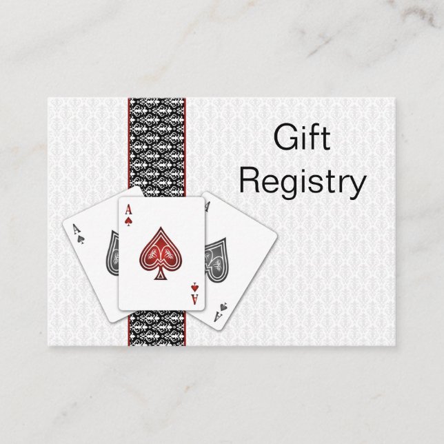 Las Vegas wedding Gift registry  Cards (Front)