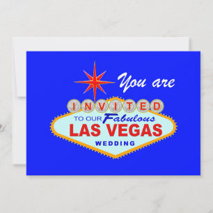 Las Vegas Wedding Invitation LITEBLUE