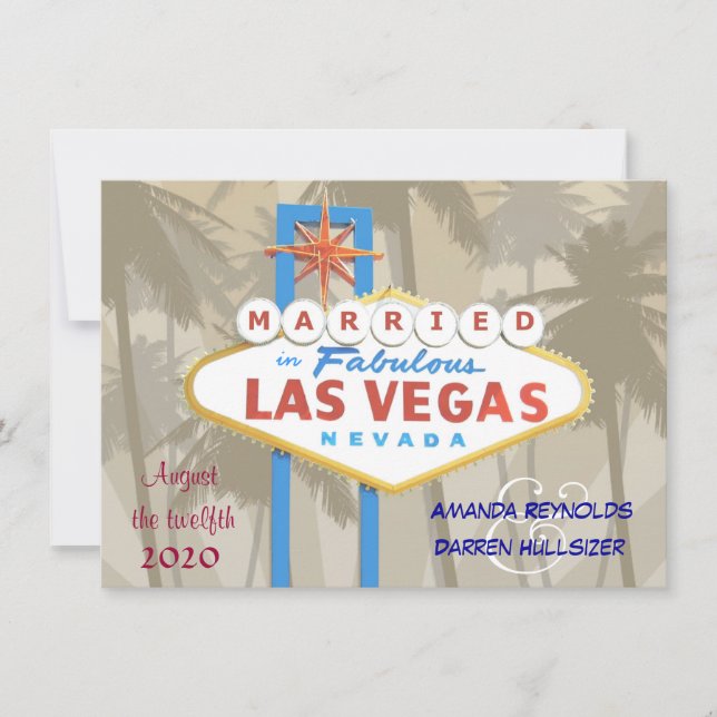 Las Vegas Wedding Invitations - 4.5" x 6.25" Size (Front)