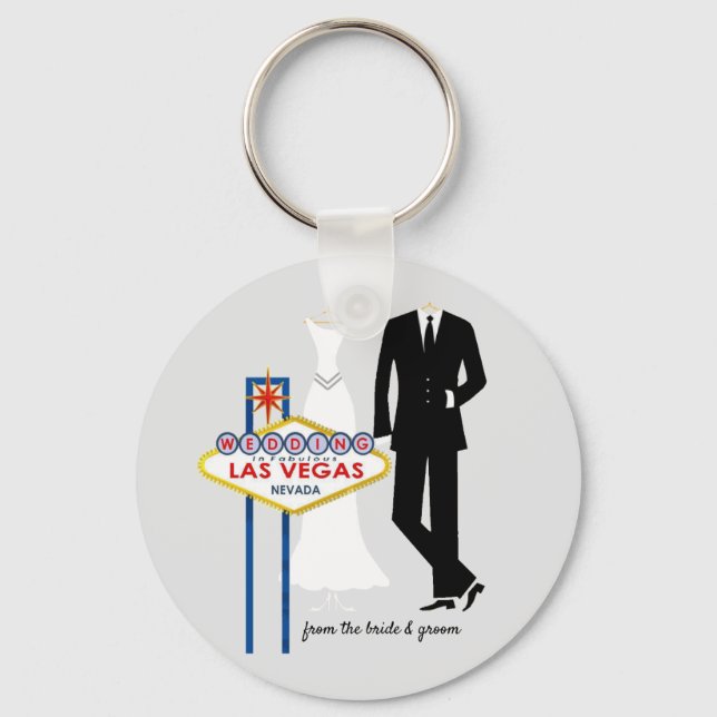 Las Vegas Wedding Keepsake Keychain (Front)