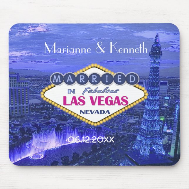 Las Vegas Wedding Keepsake Mousepad (Front)