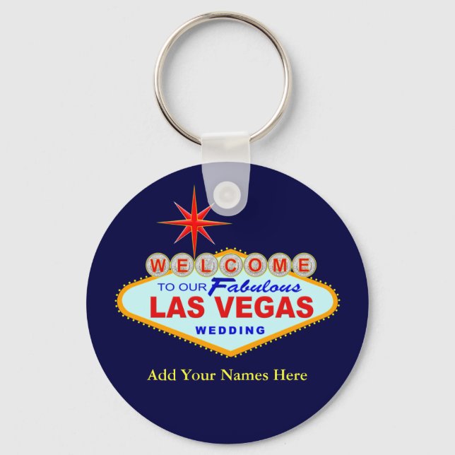 Las Vegas Wedding Key Chain (Front)